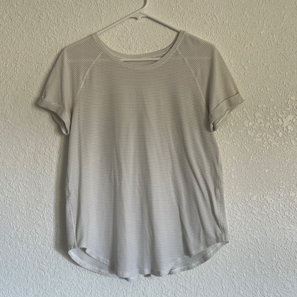 White Lululemon Tie back Tee Size 4